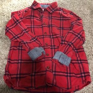 Boys size 8/10 flannel button down.